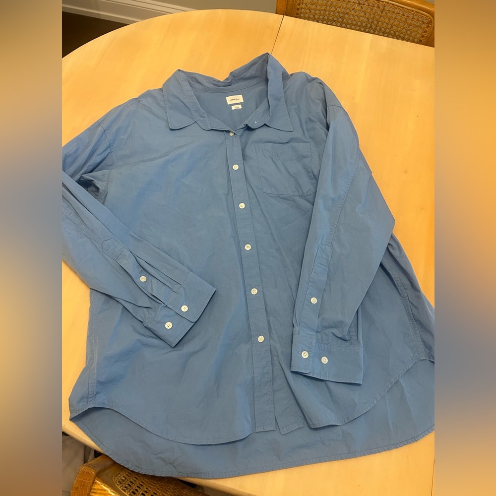 Blue aritzia button up